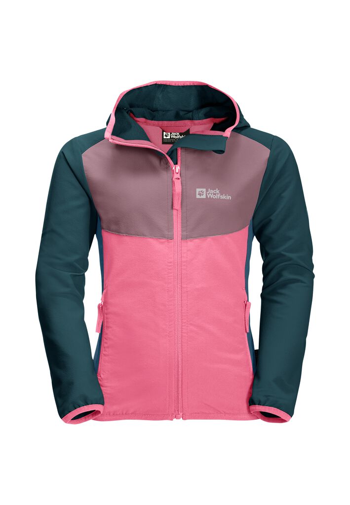 TURBULENCE G - pink lemonade 104 - Girls' softshell jacket – JACK WOLFSKIN